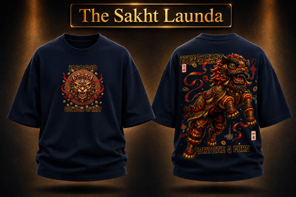 GOLDEN LION DANCE | Unisex Terry Oversized Tee