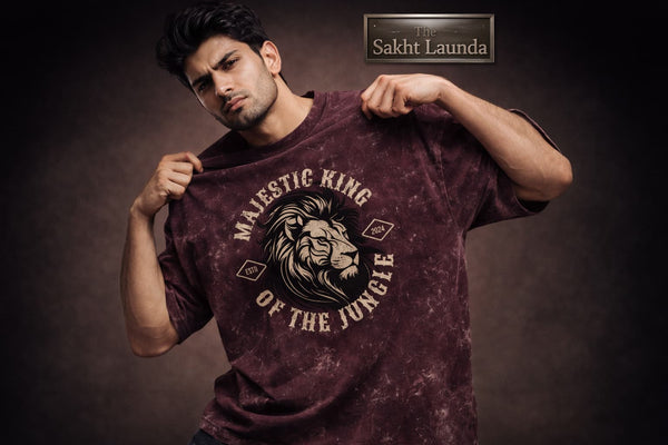 Majestic Savage | Unisex Acid Washed Oversized Tee