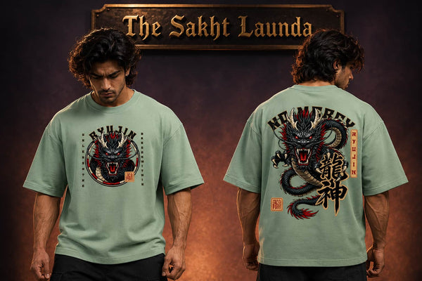 RYUJIN - UNLEASH THE DRAGON | Unisex Terry Oversized Tee