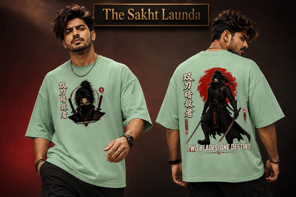 Twin Katana Assassin | Unisex Terry Oversized Tee