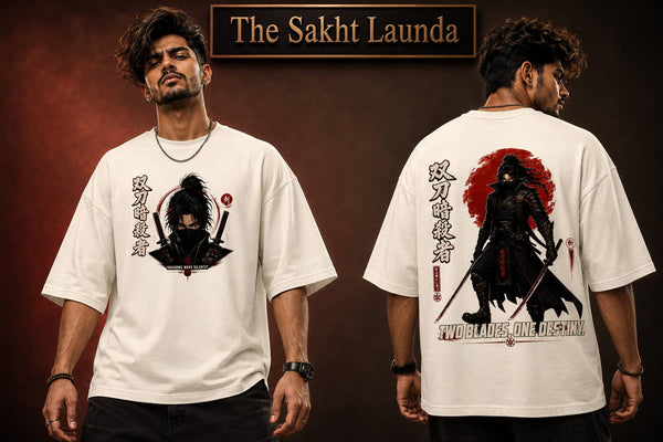 Twin Katana Assassin | Unisex Terry Oversized Tee