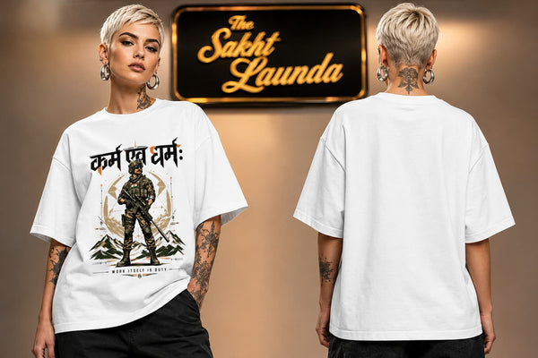 WORK ITSELF IS DUTY | Unisex Oversized Standard T-Shirt