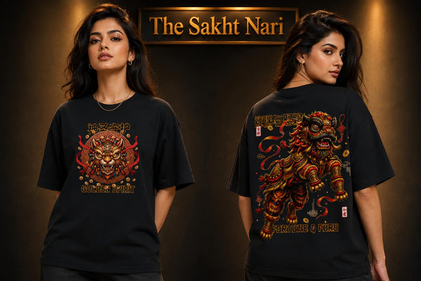 GOLDEN LION DANCE | Unisex Terry Oversized Tee