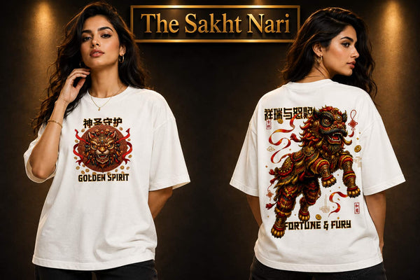 GOLDEN LION DANCE | Unisex Terry Oversized Tee