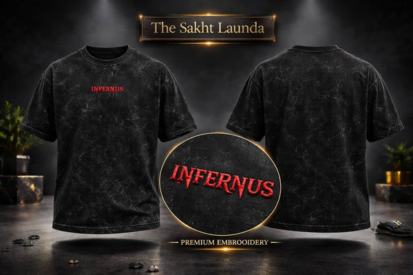 INFERNUS | Unisex Acid Washed Oversized Tee