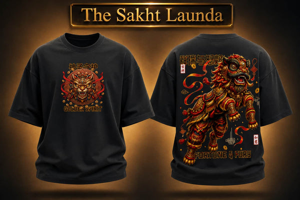 GOLDEN LION DANCE | Unisex Terry Oversized Tee
