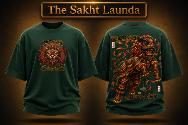 GOLDEN LION DANCE | Unisex Terry Oversized Tee