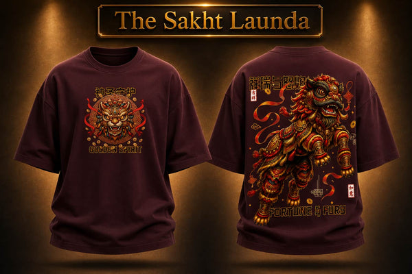 GOLDEN LION DANCE | Unisex Terry Oversized Tee