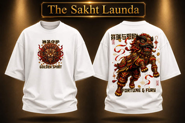 GOLDEN LION DANCE | Unisex Terry Oversized Tee