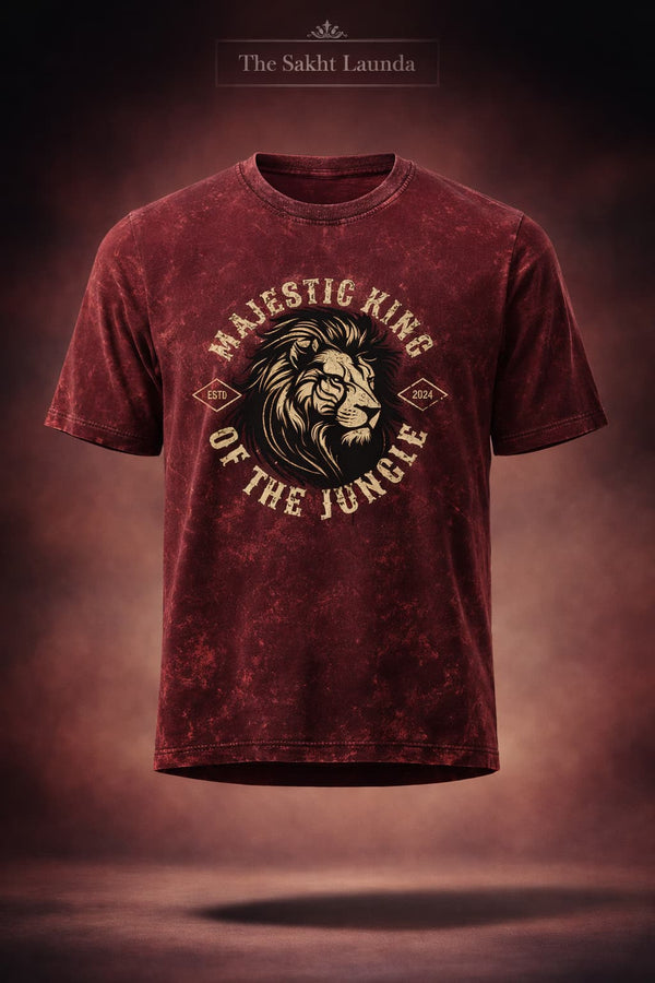 Majestic Savage | Unisex Acid Washed Oversized Tee