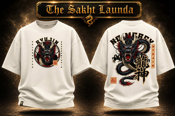 RYUJIN - UNLEASH THE DRAGON | Unisex Terry Oversized Tee