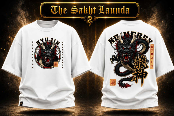 RYUJIN - UNLEASH THE DRAGON | Unisex Terry Oversized Tee