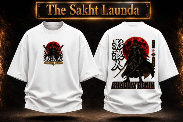 SHADOW RONIN WARRIOR - Unisex Terry Oversized Tee