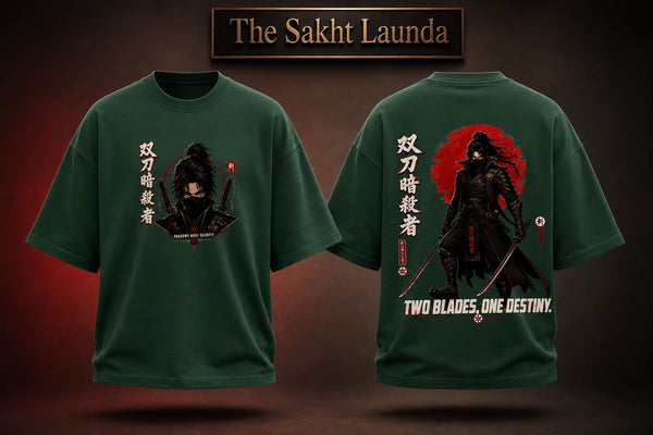 Twin Katana Assassin | Unisex Terry Oversized Tee