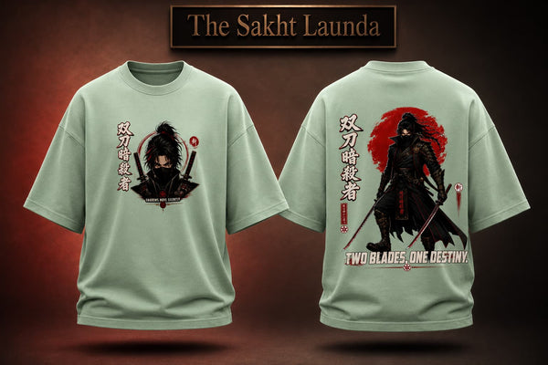 Twin Katana Assassin | Unisex Terry Oversized Tee