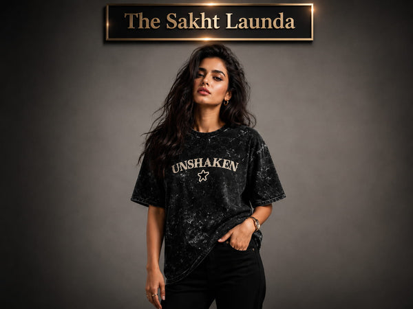 I'm UNSHAKEN | Unisex Acid Washed Oversized Tee