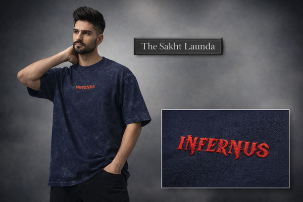 INFERNUS | Unisex Acid Washed Oversized Tee