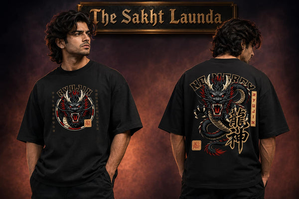 RYUJIN - UNLEASH THE DRAGON | Unisex Terry Oversized Tee