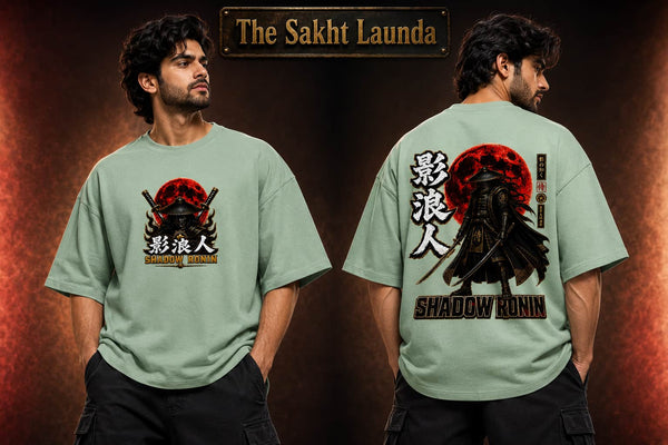 SHADOW RONIN WARRIOR - Unisex Terry Oversized Tee