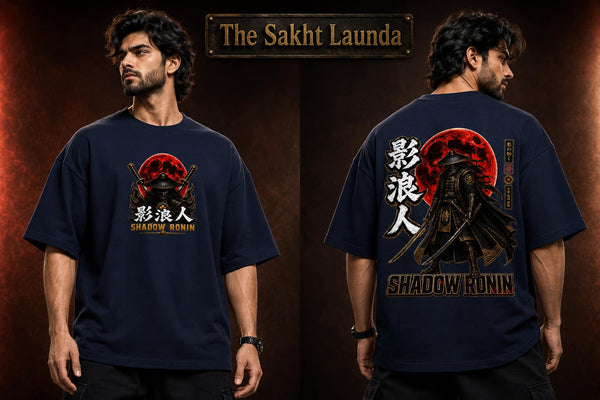 SHADOW RONIN WARRIOR - Unisex Terry Oversized Tee