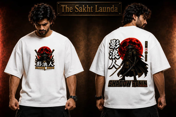 SHADOW RONIN WARRIOR - Unisex Terry Oversized Tee