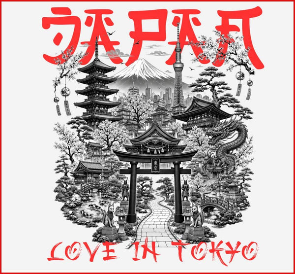 JAPAN - Love In Tokyo | Unisex Terry Oversized Tee