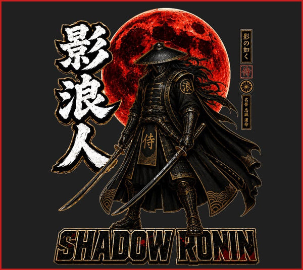 SHADOW RONIN WARRIOR - Unisex Terry Oversized Tee